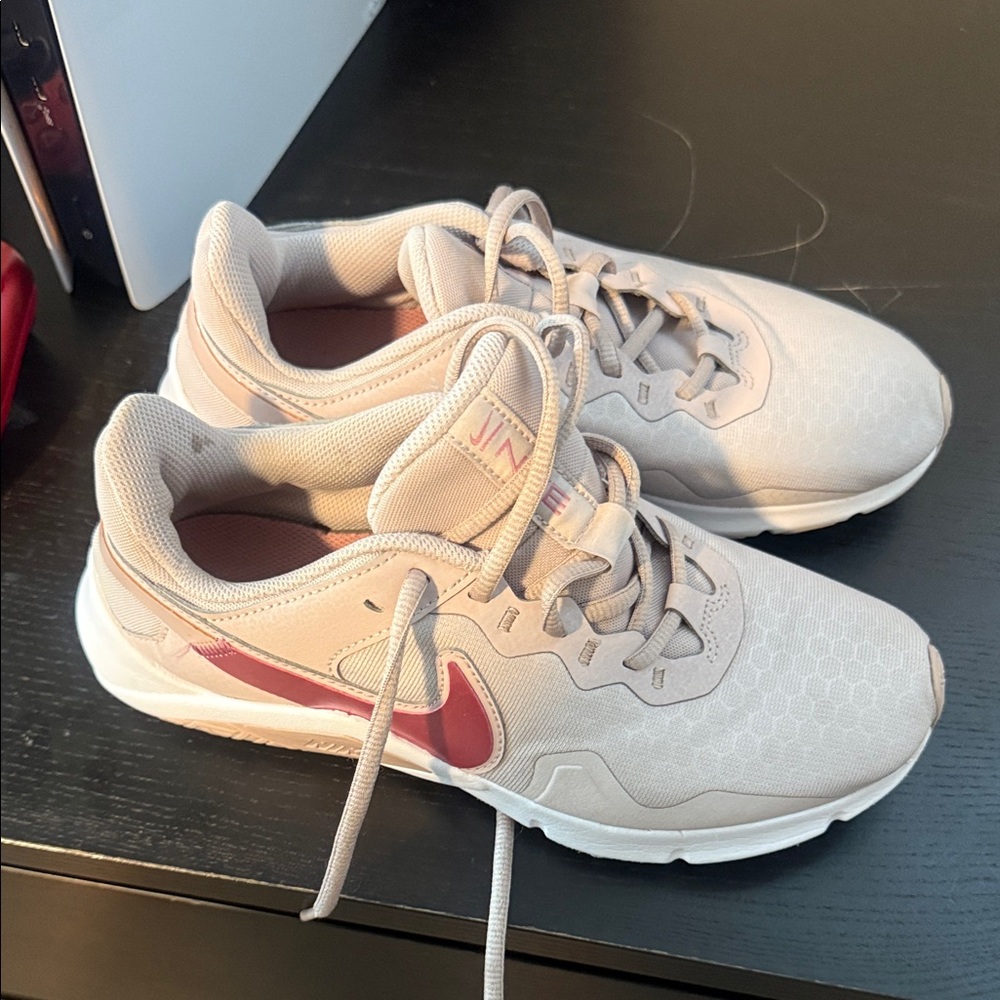 Nike Light Beige and Rose Sneakers
